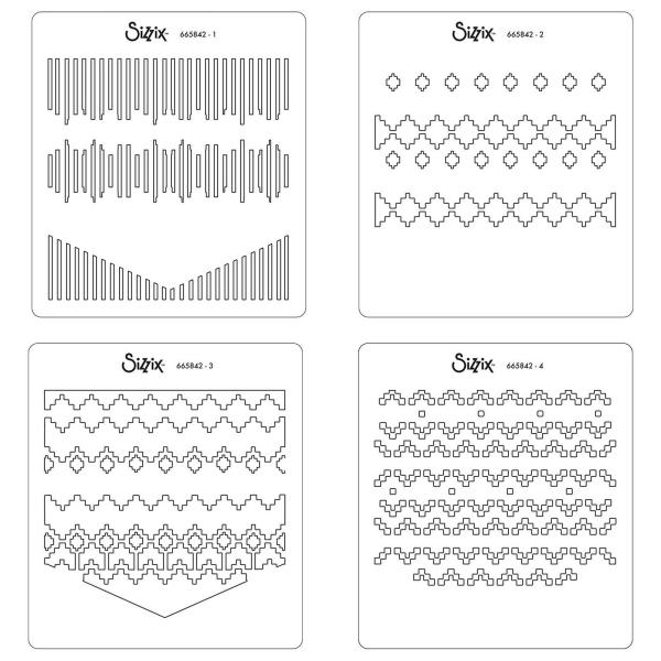 Sizzix Layered Stencil -  Textile  - Schablone
