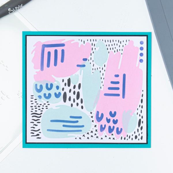 Sizzix Layered Stencil - Abstract Marks - Schablone