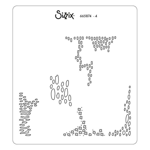 Sizzix Layered Stencil - Abstract Marks - Schablone