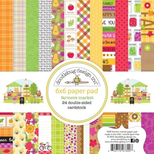 Doodlebug Design "Farmers Market" 6" Paper Pack - Designpapier 