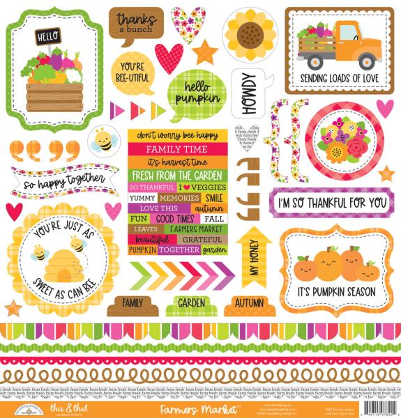 Doodlebug Design - This & That Stickers - "Farmers Market " - Aufkleber