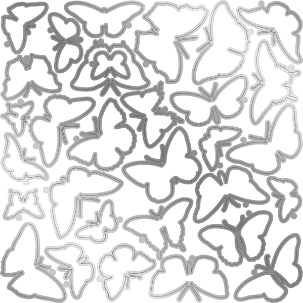 Crafters Companion - Dies -Timeless Butterfly Collection Topper Sheets & Dies - Stanze - Topper-Bögen