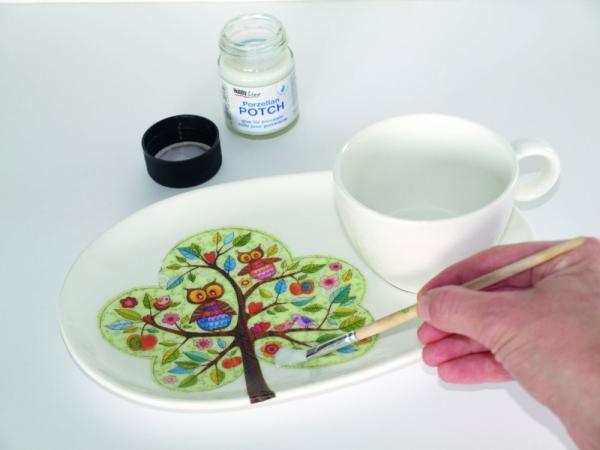 HOBBY LINE Porzellan Potch 50ml für ServietteTechnik