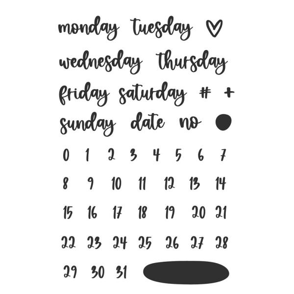 Simple Stories -  Life Captured Days - Clearstamp - Stempel