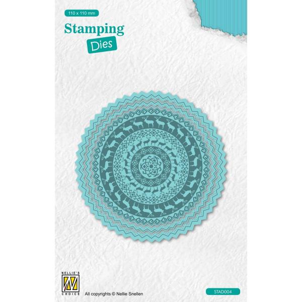 Nellie Snellen - Stamping Dies - " Round Reindeer " - Stanze