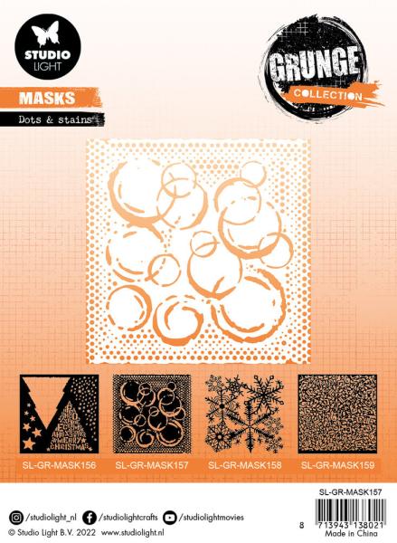 Studio Light - Stencil Grunge Collection - Dots & Stains  - Schablone 