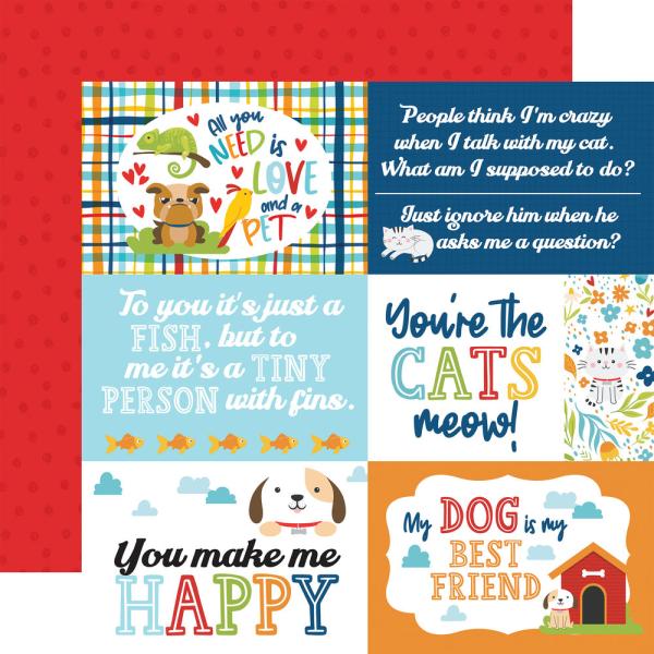 Echo Park - Paper Pad 6x6" - "Pets" - Paper Pack