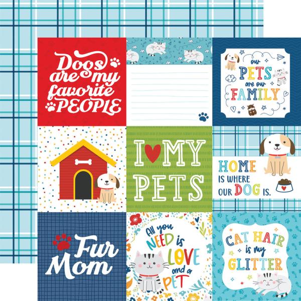 Echo Park - Paper Pad 6x6" - "Pets" - Paper Pack