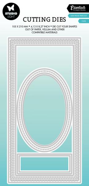 Studio Light - Dies -  Card Passe Partout Slim Oval  - Stanze