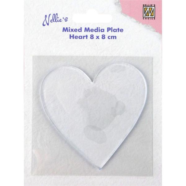 Nellie's Choice - Mixed Media Plates - " Heart " - Druckplatte