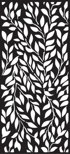 Creative Expressions - DL Stencil - Slimline Stencil -  Leafy Swirls  - Schablone