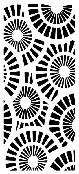 Creative Expressions - DL Stencil - Slimline Stencil -  Spiral Burst  - Schablone