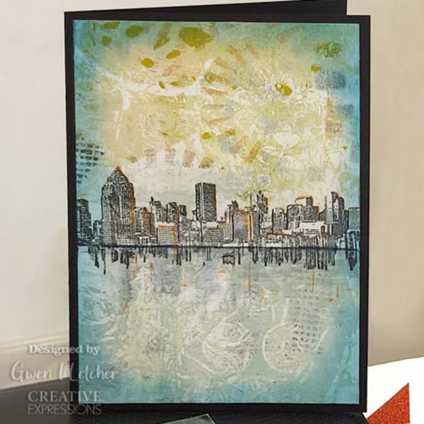 Creative Expressions - DL Stencil - Slimline Stencil -  Spiral Burst  - Schablone