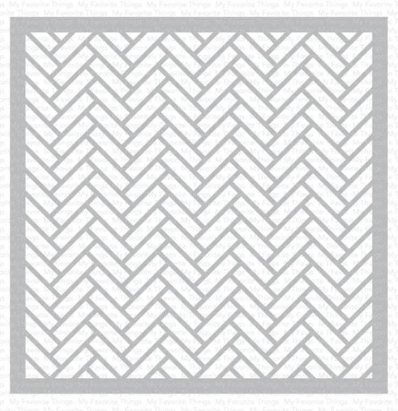 My Favorite Things - Stencil - "Herringbone" Schablone - 6x6"