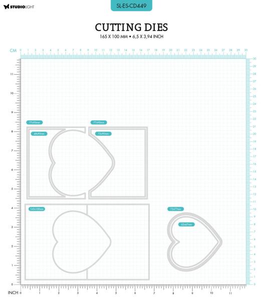 Studio Light - Dies -  Heart Card Shape  - Stanze