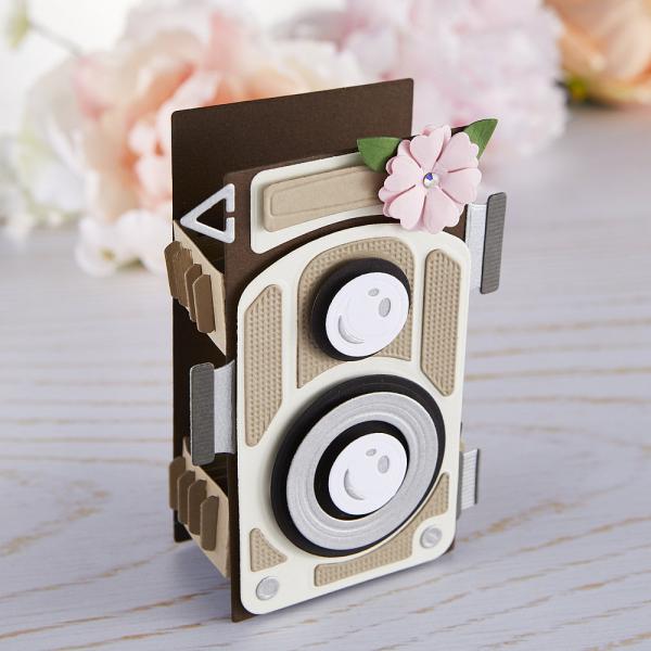 Spellbinders 3D Die "3D Vignette Twin Lens Camera"
