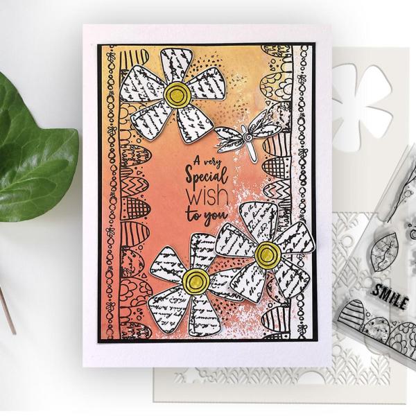 Polkadoodles  - Colour & Create - Craft Stamps - Clear Stamps - " Funky Borders  " - Stempel