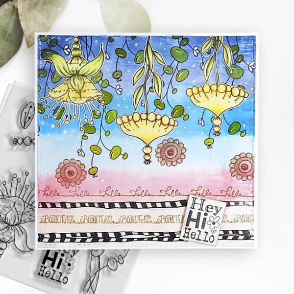Polkadoodles  - Colour & Create - Craft Stamps - Clear Stamps - " Funky Borders  " - Stempel