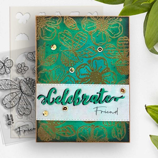 Polkadoodles  - Colour & Create - Craft Stamps - Clear Stamps - " Funky Flower Friend  " - Stempel