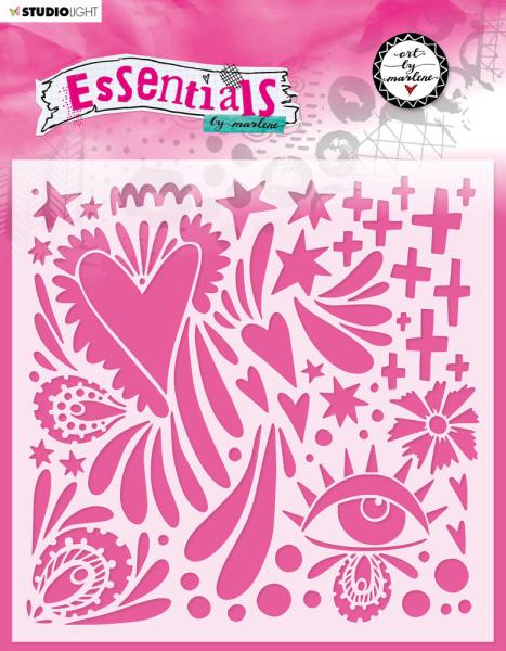 Art By Marlene - Essentials Mask - "  Quirky Love  " - Stencil - Schablone