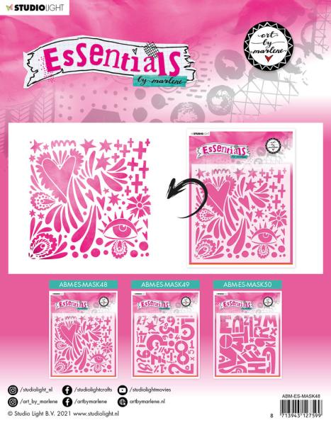 Art By Marlene - Essentials Mask - "  Quirky Love  " - Stencil - Schablone