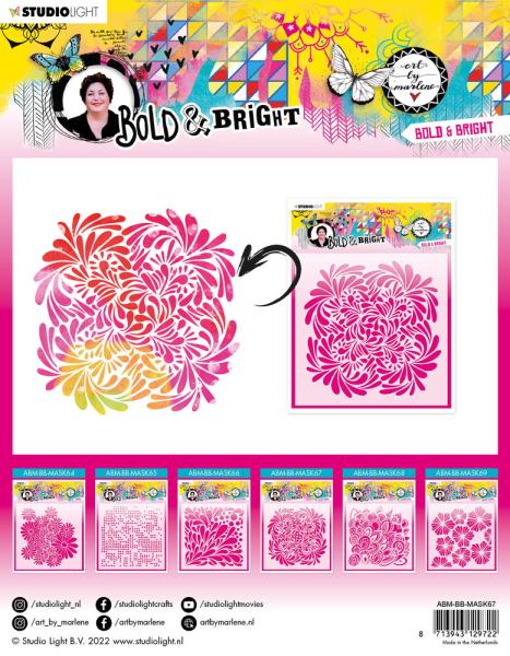 Art By Marlene - Bold & Bright Mask - "  Bold & Bright  " - Stencil - Schablone