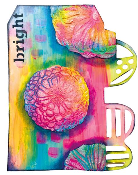 Art By Marlene - Mixed-Up Collection Mask - "  Floral Quartet  " - Stencil - Schablone