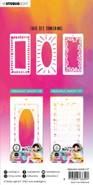 Art By Marlene - Mixed-Up Collection Mask -  Playful Frames  - Stencil - Schablone