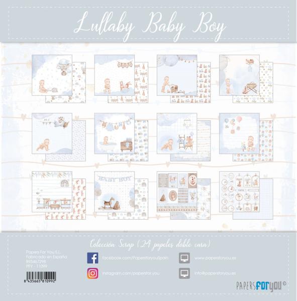 Papers For You - Scrap Paper Pack - Lullaby Baby Boy  - 8x8 Inch 
