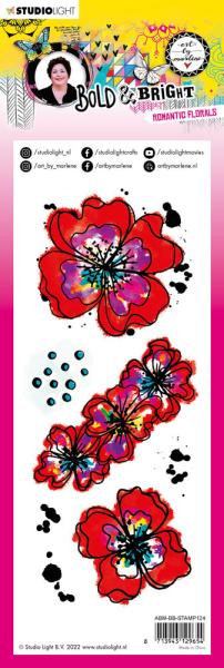 Art By Marlene - Bold & Bright Clear Stamp -  Romantic Florals  - Stempel