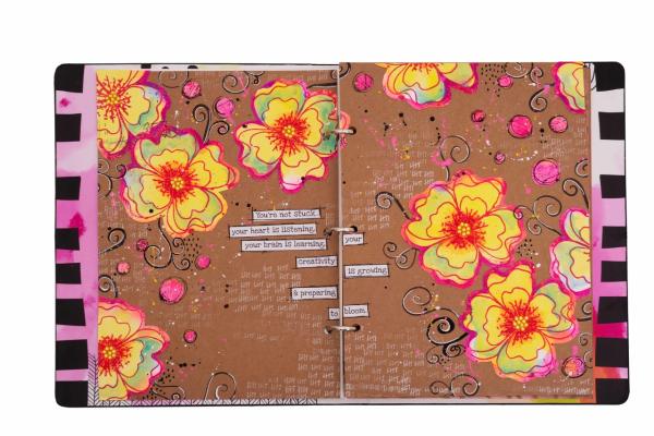 Art By Marlene - Bold & Bright Clear Stamp -  Romantic Florals  - Stempel