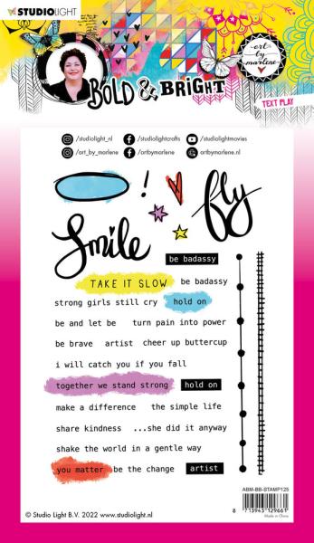 Art By Marlene - Bold & Bright Clear Stamp -  Tekst Play  - Stempel