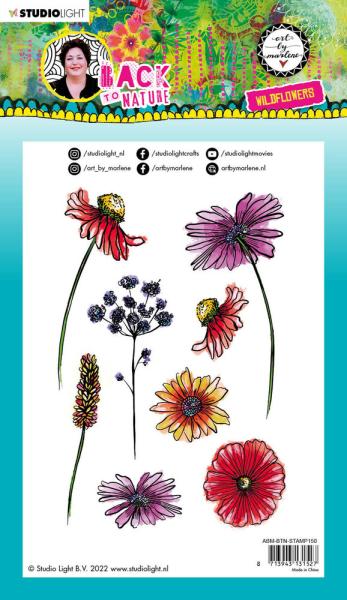 Art By Marlene - Back To Nature  Clear Stamp -  Wildflowers  - Stempel
