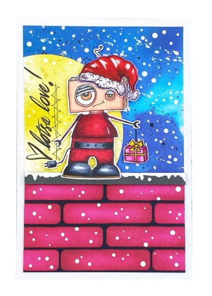 Art By Marlene - Out of This World  Clear Stamp -  Big Bots  - Stempel