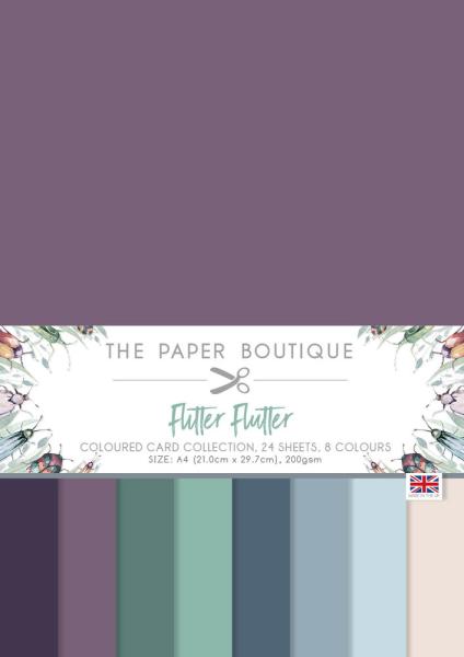 The Paper Boutique - Colour Card Collection  -  Flitter Flutter  - A4 - Cardstock