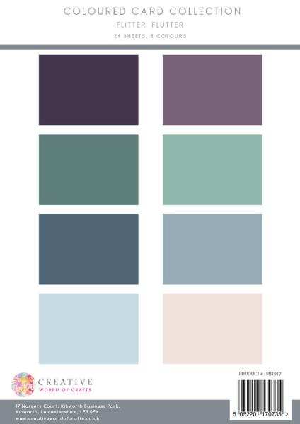 The Paper Boutique - Colour Card Collection  -  Flitter Flutter  - A4 - Cardstock