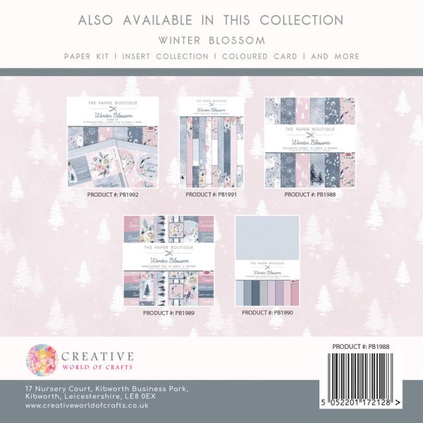 The Paper Boutique - Decorative Paper - Winter Blossom  - 8x8 Inch - Paper Pad - Designpapier