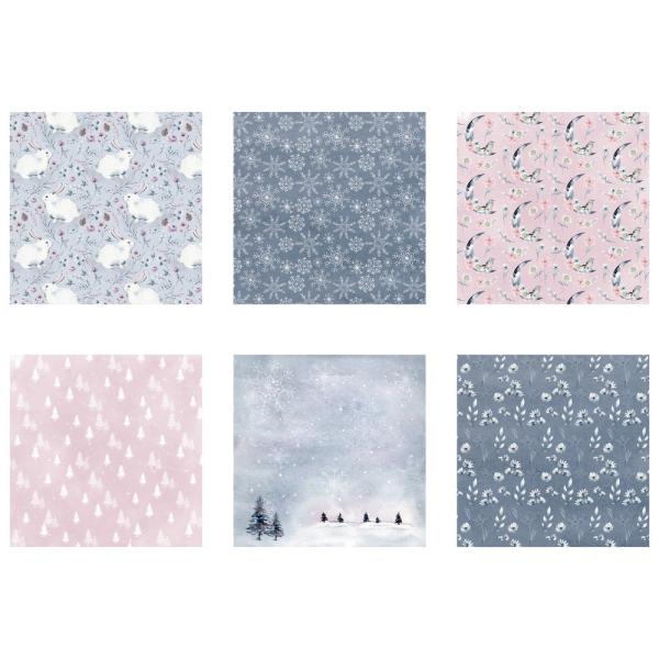 The Paper Boutique - Decorative Paper - Winter Blossom  - 8x8 Inch - Paper Pad - Designpapier