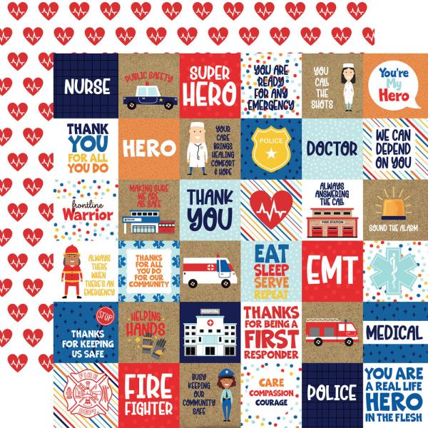 Echo Park - Paper Pad 6x6" - "First Responder" - Paper Pack