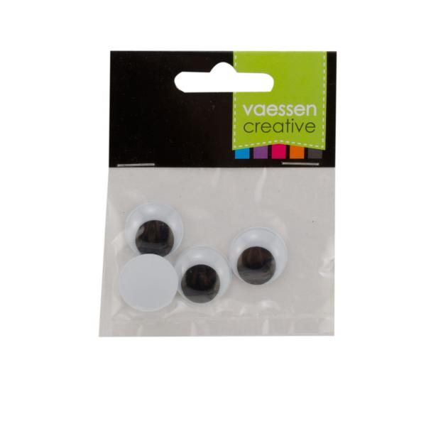 Vaessen Creative - Augen beweglich zum kleben - 20mm - 4pcs - Wackelaugen