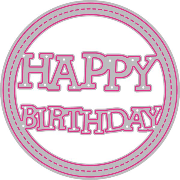 Vaessen Creative - Präge- und Stanzschablonen - Happy Birthday