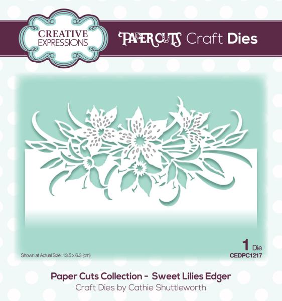 Creative Expressions - Craft Dies - Sweet Lilies Edger  - Stanze