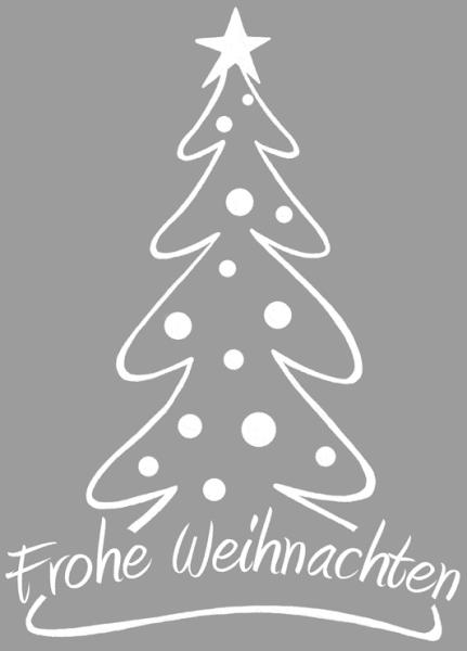 Holz-Stempel "Tannenbaum, Frohe Weihnachten" 5x7 cm