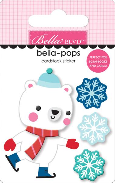 Bella BLVD - Bella Pops - The North Pole Skating Bear  -3 D Sticker