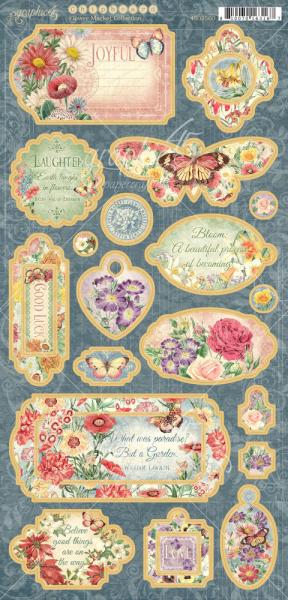 Graphic 45 "Flower Market " Chipboard - Sticker