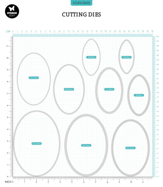 Creative Craft Lab - Studio Light - Dies -  Nested Ovals  - Stanze 