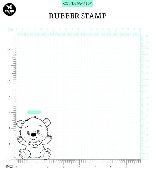 Creative Craft Lab - Studio Light - Rubber Stamp Wooden -  Ted Sitting  - Holzstempel 