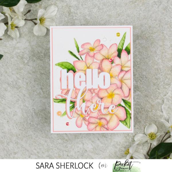 Picket Fence Studios - Clear Stamp - "Plumeria Rubra" Stempel 