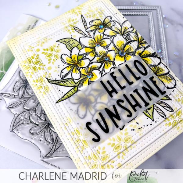 Picket Fence Studios - Clear Stamp - "Plumeria Rubra" Stempel 