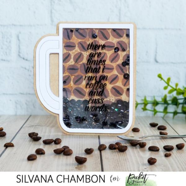 Picket Fence Studios - Layering Stencil - "The Best Bean in Town" - Schablone